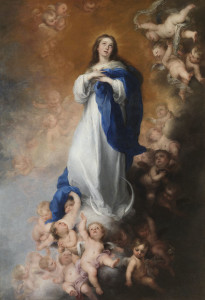 The Immaculate Conception of the Venerable Ones by Bartolomé Esteban Murillo (1617–1682). Located at Museo del Prado in Madrid.